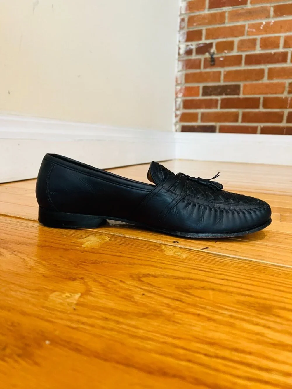 Johnston & Murphy Basket Weave Tassel Loafers Size 10 M